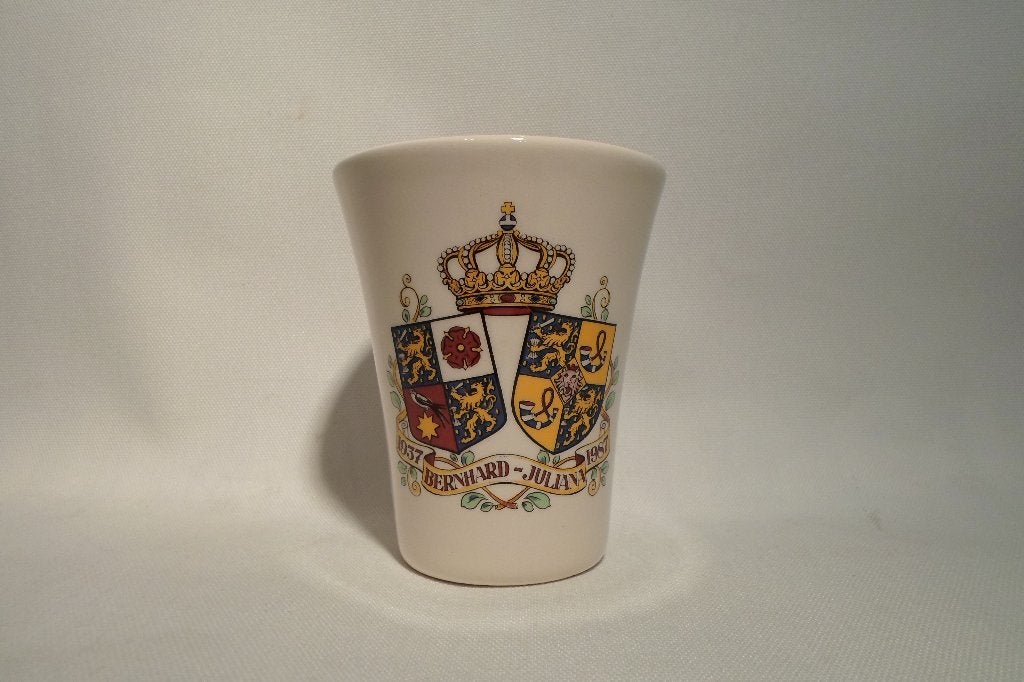 Beker Bernhard Juliana 1937 1987, Ophalen of Verzenden, Zo goed als nieuw, Nederland, Servies