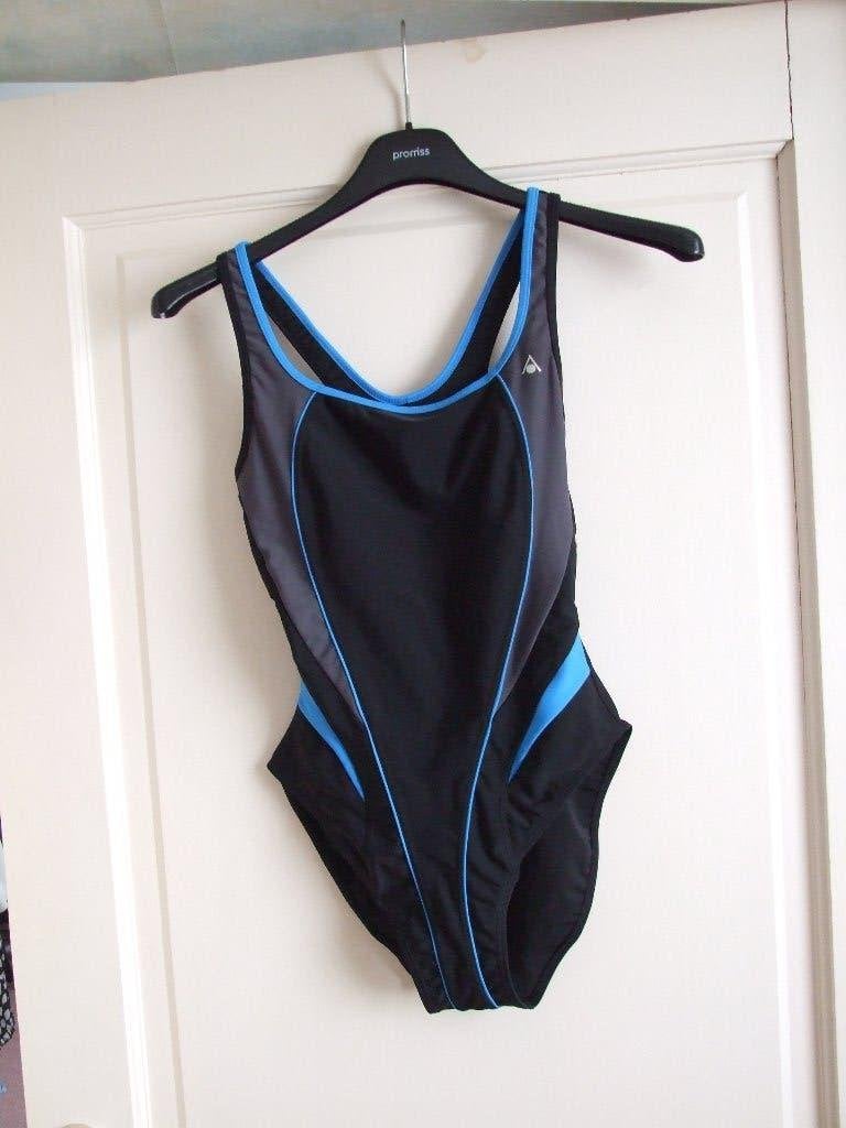 AquaSphere wedstrijd badpak zart/blauw 36, Aquasphere, Zwart, Nieuw, Badpak