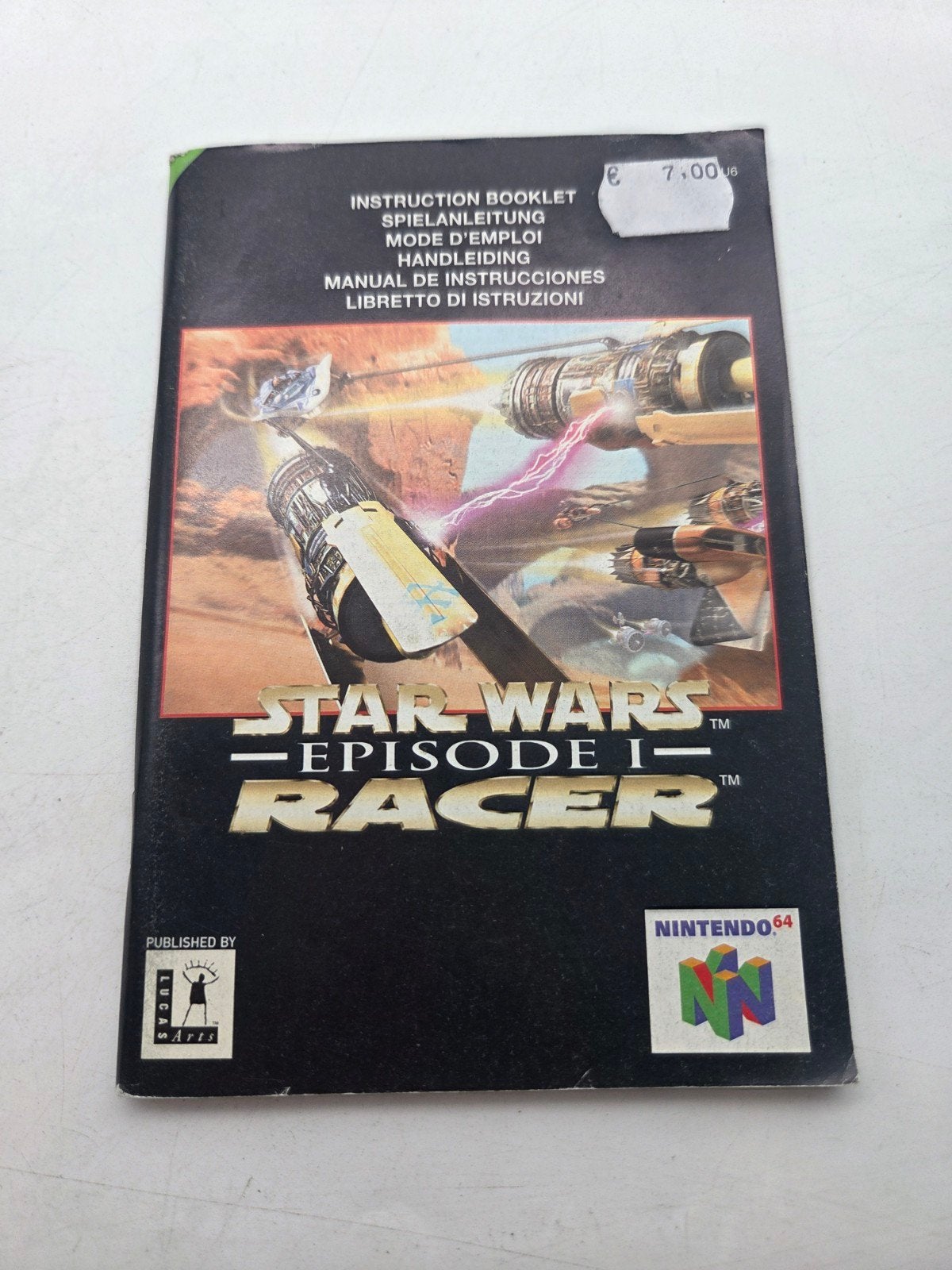 Star Wars Episode I Racer Handleiding N64, Nintendo Center, 63760 Großostheim, Germany, Gebruikt, Nintendo of Europe GmbH, Racen en Vliegen