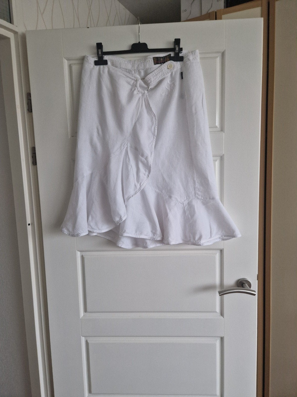 Te koop witte dames overslagrok, maat L, merk Dept., Maat 38/40 (M), Wit, Ophalen of Verzenden, Zo goed als nieuw