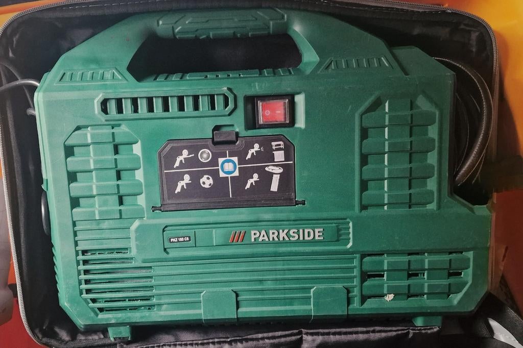 PARKSIDE Draagbare Compressor, Doe-het-zelf en Verbouw, Compressors, Ophalen, Zo goed als nieuw, Minder dan 200 liter/min, Olievrij