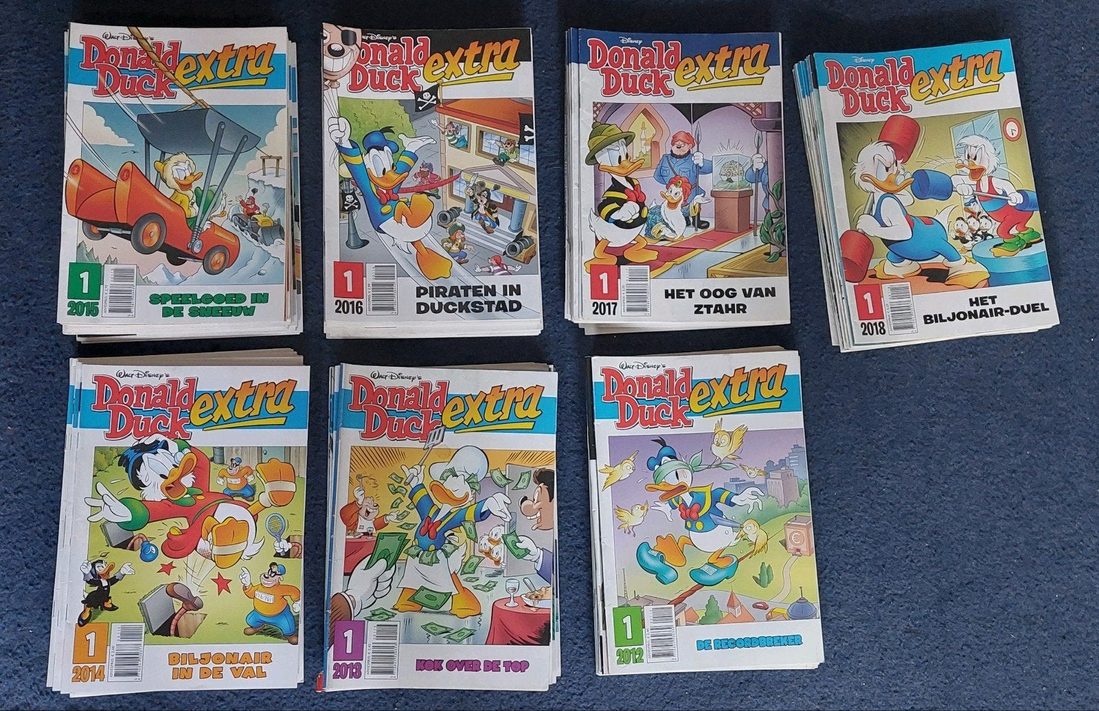 Jaargangen  Donald Duck extra. 2012 t/m 2018,, Ophalen of Verzenden, Gelezen