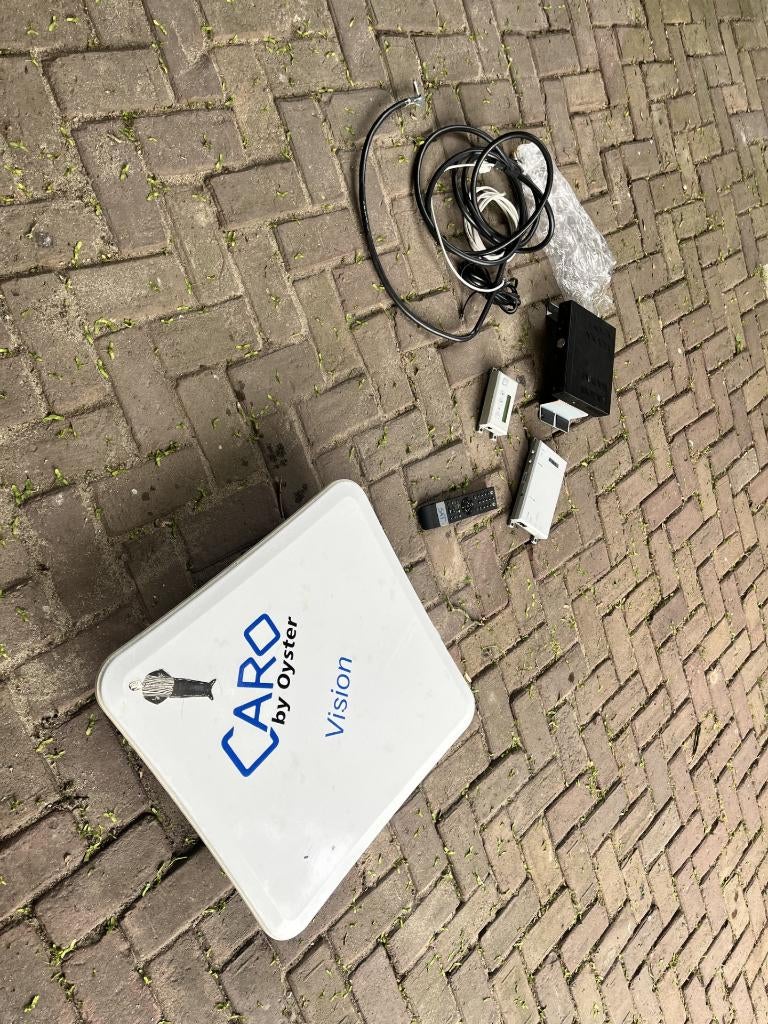 Caro Oyster vision schotel met sat-801 Satelliet ontvanger, Ophalen of Verzenden, Gebruikt, (Schotel)antenne, Overige merken