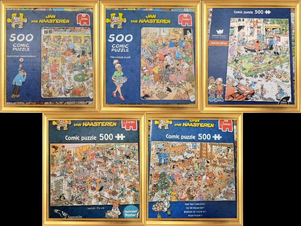12 Jan van Haasteren puzzels 500 - 950 - 1000, Ophalen of Verzenden, 500 t/m 1500 stukjes, Zo goed als nieuw, Legpuzzel
