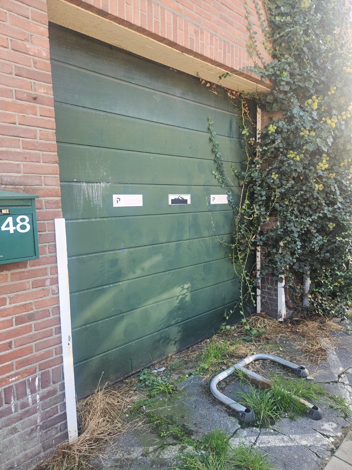 Garagedeur met elektrische opener, Ophalen, Gebruikt, 80 tot 100 cm, Garagedeur