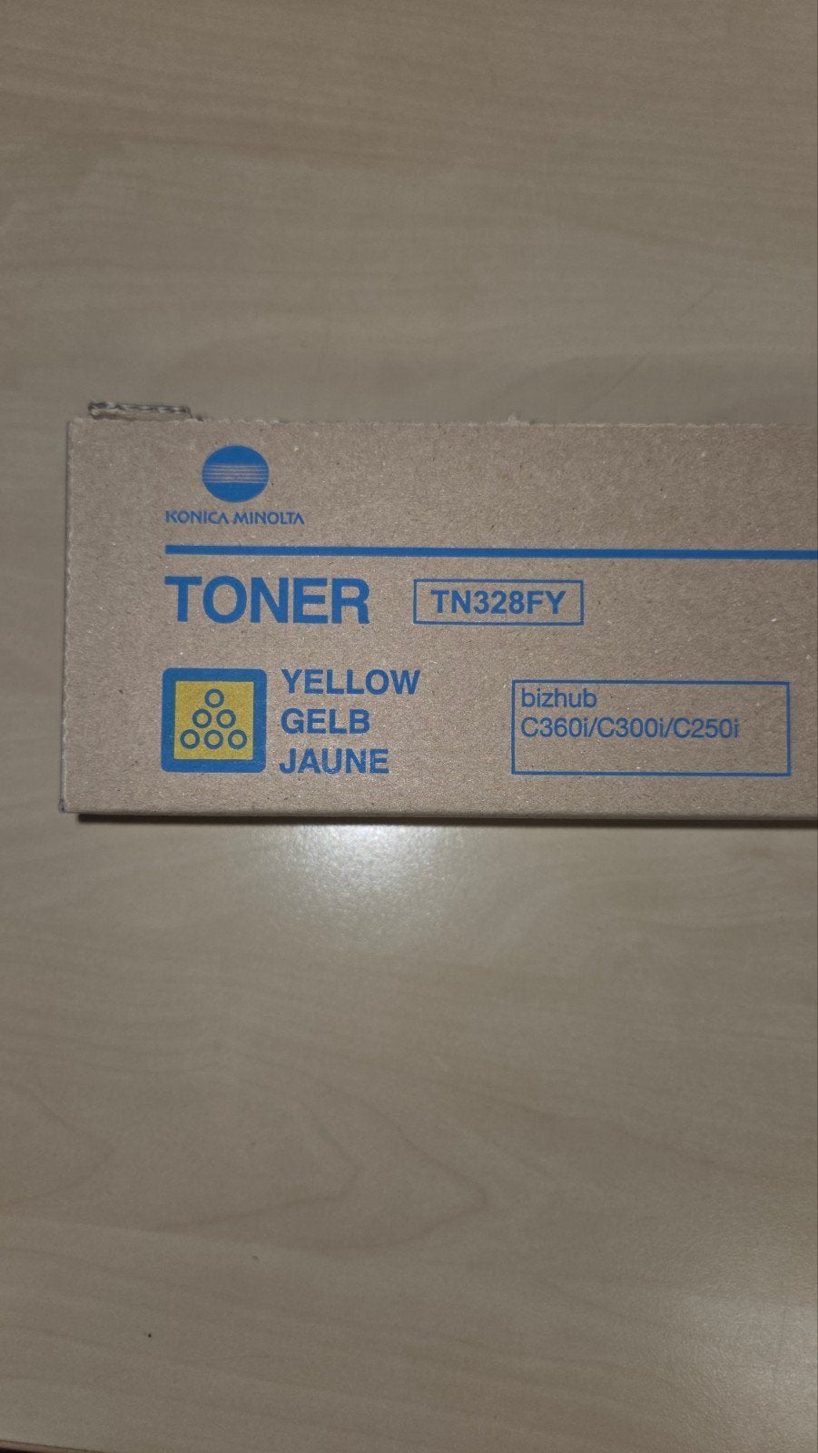 Konica Minolta TN328FY Gele Toner Bizhub C360i/C300i/C25, Ophalen of Verzenden, Nieuw, Konica Minolta