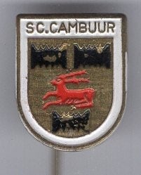 SC Cambuur koper voetbal club speldje ( Z_011), Ophalen of Verzenden, Nieuw, Sport, Speldje of Pin