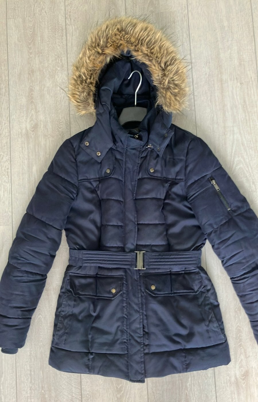 The Sting getailleerde winterjas maat S/36, Ophalen of Verzenden, Gedragen, Maat 36 (S), Blauw