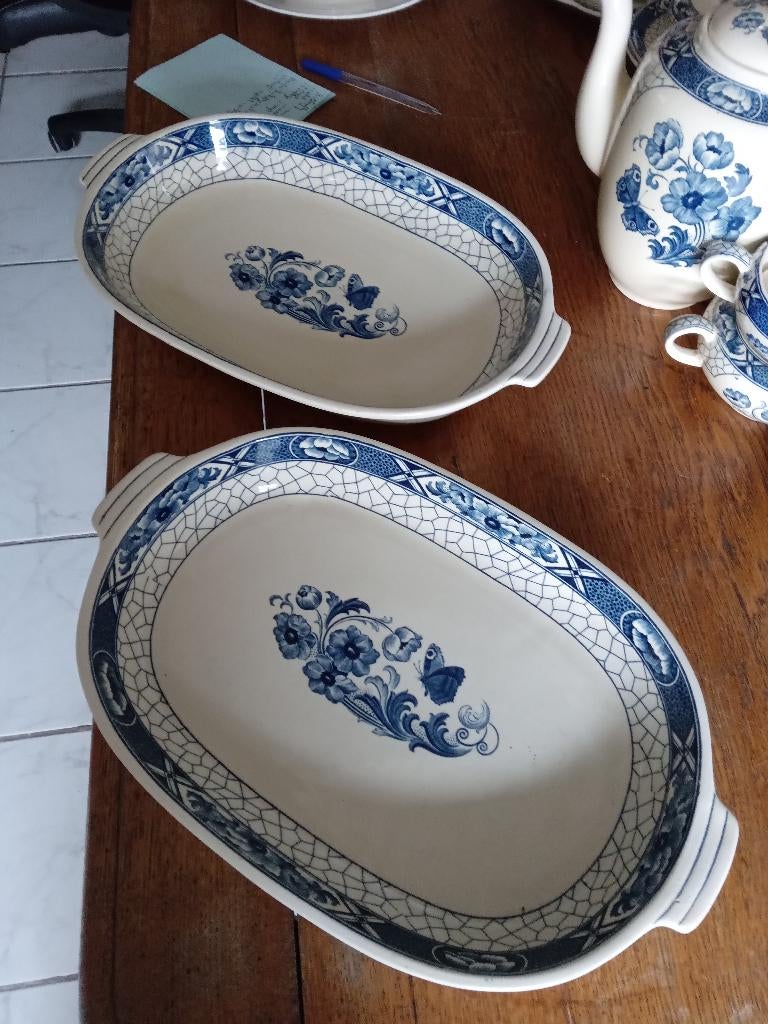 societe ceramique serie BUTTERFLIJ broodschalen, Ophalen of Verzenden