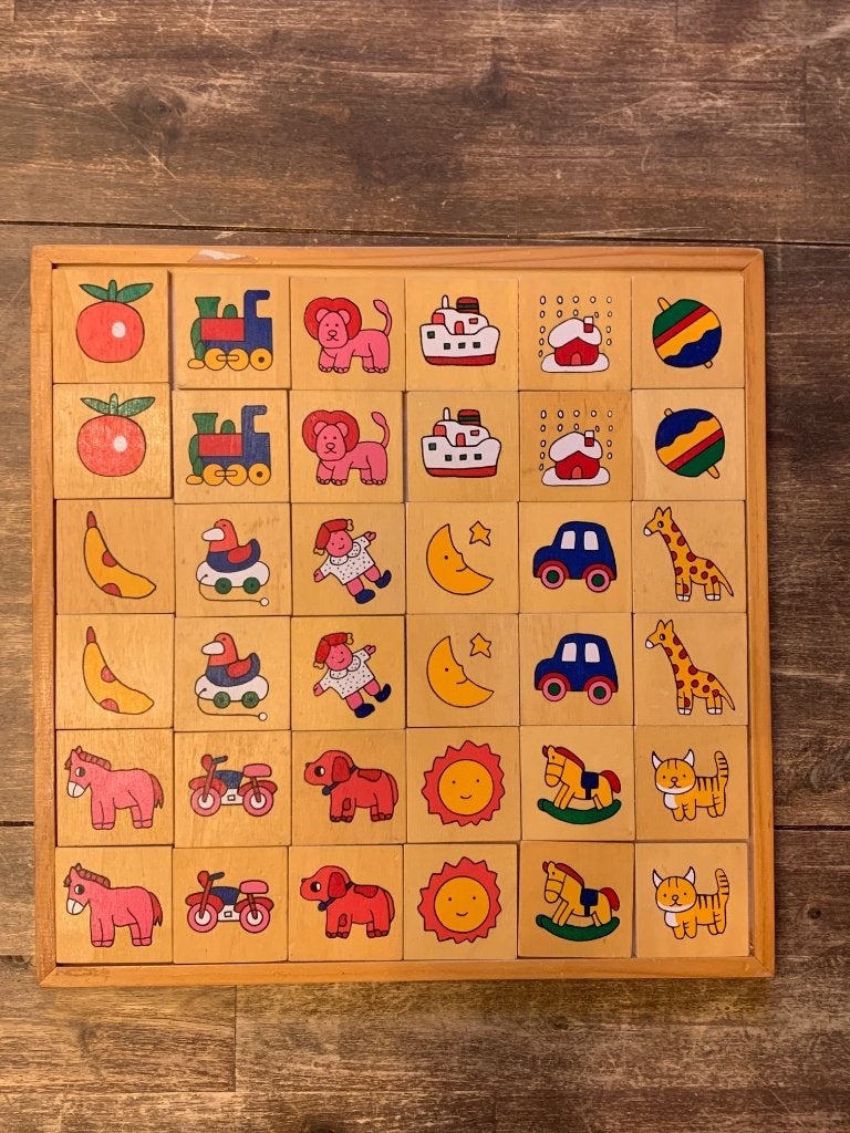 Houten memory spel, Ophalen, Gebruikt