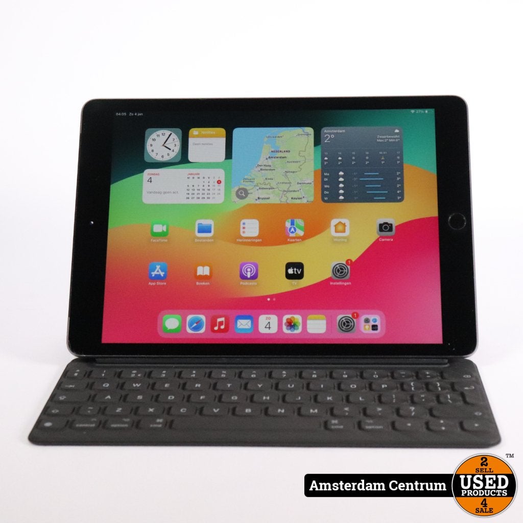 iPad 7Th Gen 32GB Wifi+Cell - C Grade (Incl.Keyboard), Computers en Software, Apple iPads, Apple, Gebruikt, Support@apple.com
