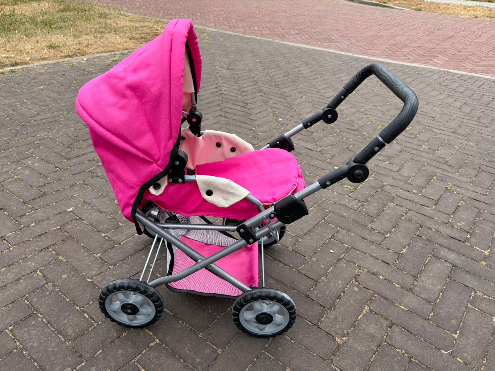 Inkalpbare poppenwagen roze, Ophalen, Zo goed als nieuw, Babypop