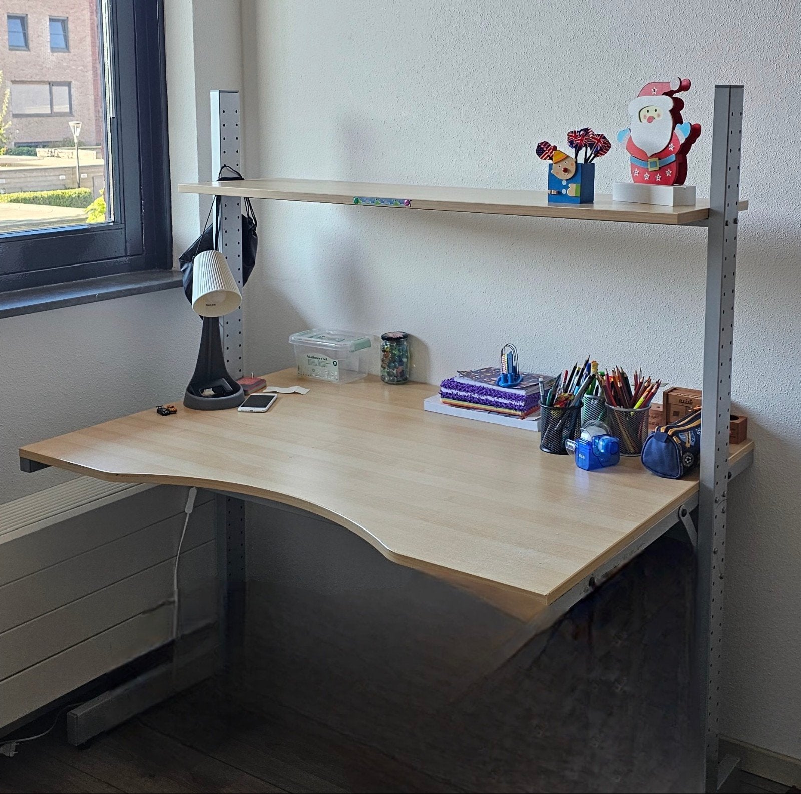 Bureau met opzetstuk en opbergruimte, Ophalen of Verzenden