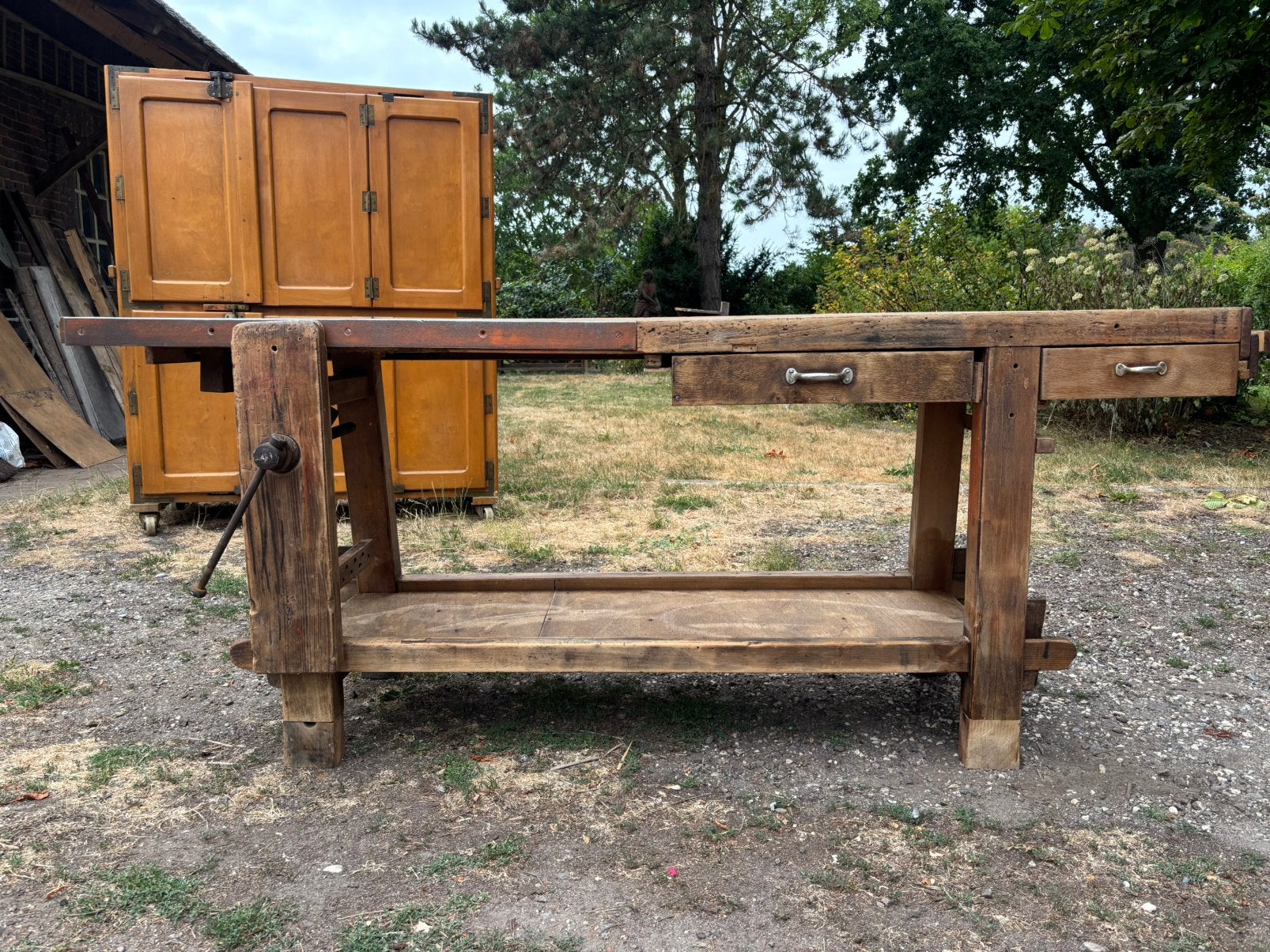 Timmermanswerkbank of badkamer meubel koffiebar of sidetable, Ophalen