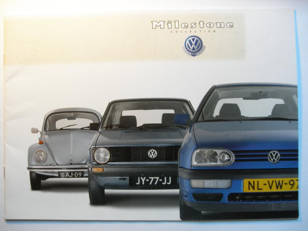 Brochure Volkswagen Milestone collection, Ophalen of Verzenden, Zo goed als nieuw, Volkswagen