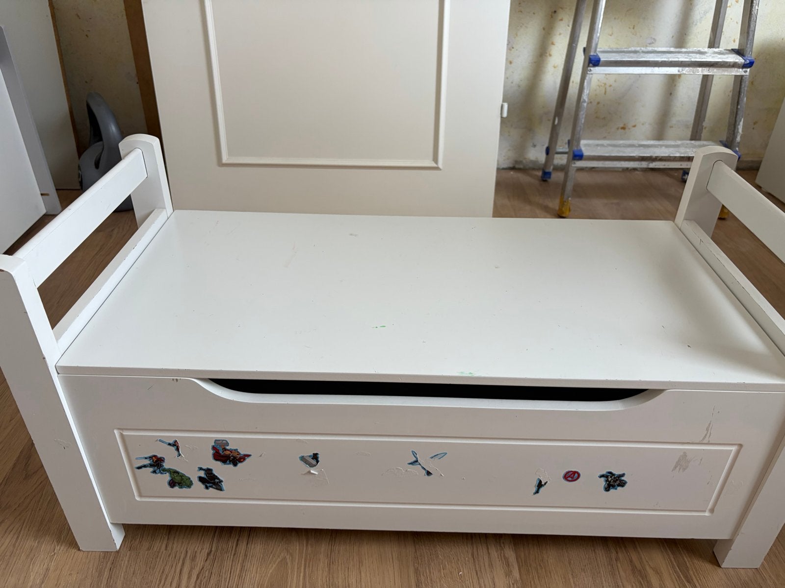 Witte speelgoedkist / opbergbankje voor kinderen, Kinderen en Baby's, Kinderkamer | Overige Meubels, Ophalen, Gebruikt, Overige typen