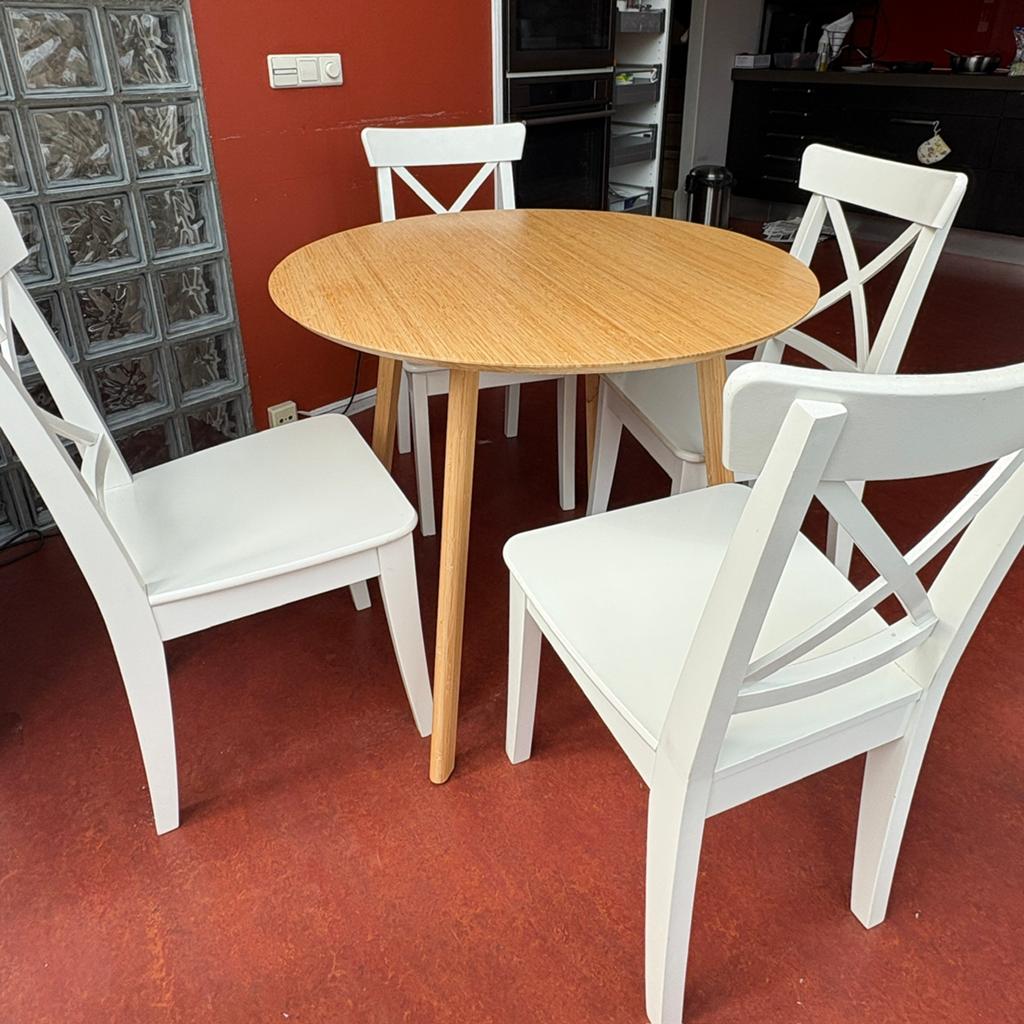 IKEA round table & chairs, Ophalen, Gebruikt, 50 tot 100 cm, 100 tot 150 cm