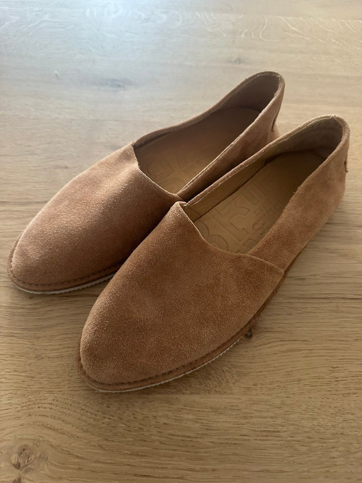 Suède leer instappers espadrilles Shabbies Amsterdam 39, Bruin, Instappers, Ophalen of Verzenden, Zo goed als nieuw