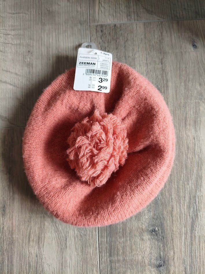 Nieuw met kaartje Zeeman meisjes baret oud roze, Zeeman, Meisje, Nieuw, Ophalen of Verzenden