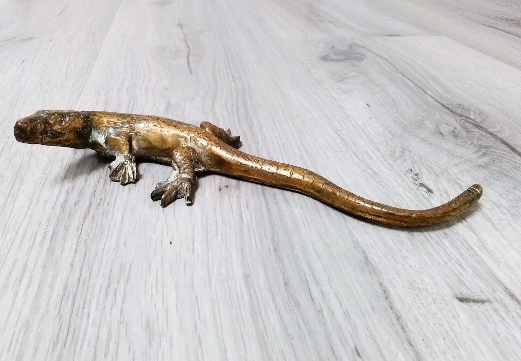 vintage messing salamander, Verzenden