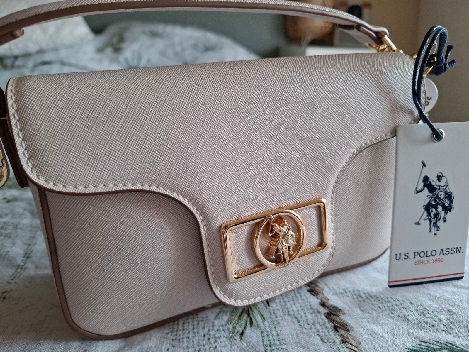 Nieuwe U.S. Polo Assn. handtas - Beige, Ophalen of Verzenden, Nieuw, Beige, Handtas