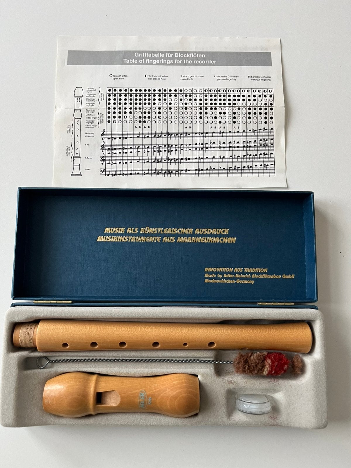 Houten blokfluit, Muziek en Instrumenten, Ophalen, Zo goed als nieuw, Alt, Met koffer, hoes of etui