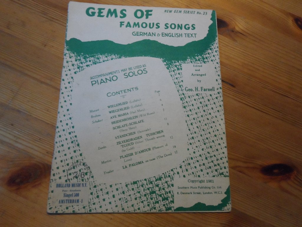 Gems of famous songs, Gebruikt, Klassiek, Ophalen of Verzenden, Artiest of Componist