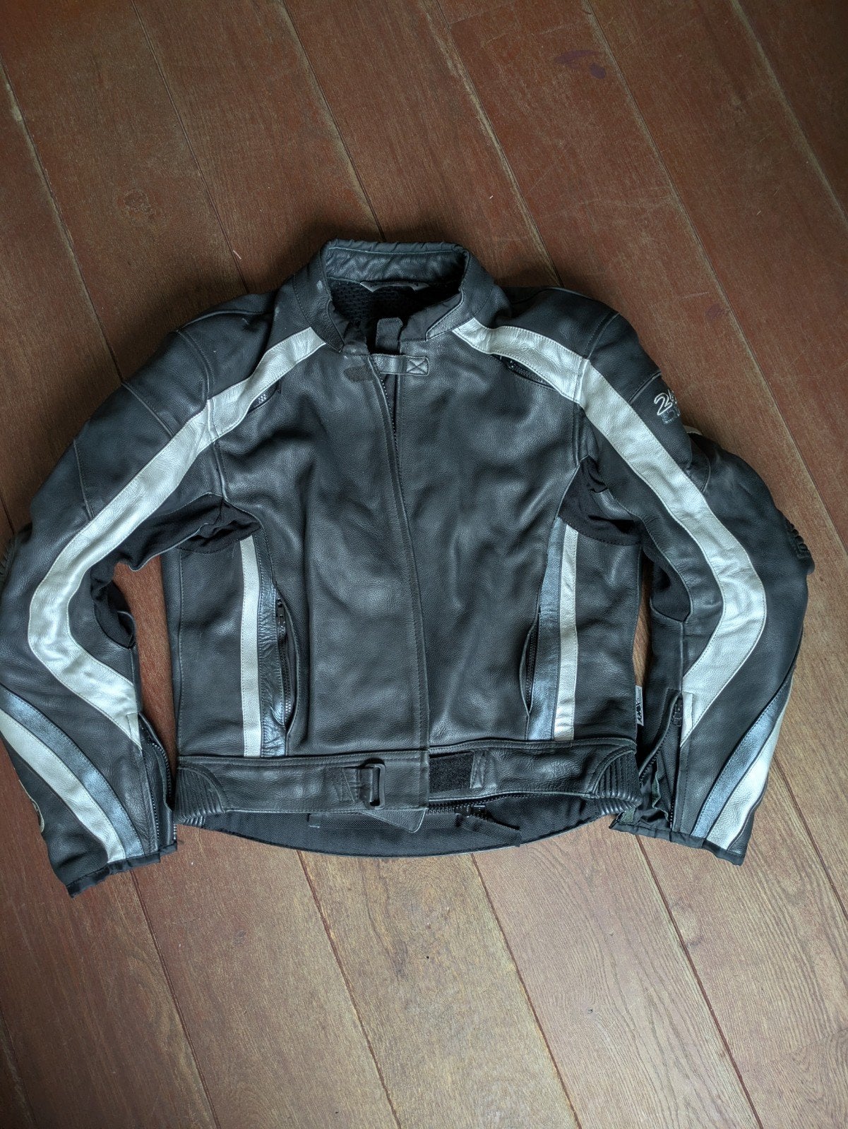 Zwarte leren motorjas Evolution maat 54 (xl), Motoren, Onbekend, Dames, Jas | leer, Ophalen of Verzenden