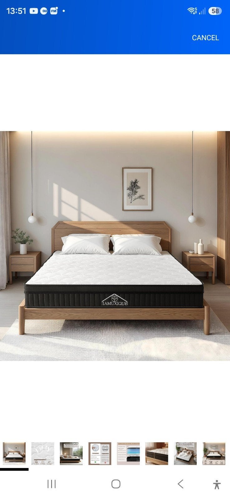 JAMUXIQUE Matras 140x200x25  - Nieuw in doos, Huis en Inrichting, Slaapkamer | Matrassen en Bedbodems, Ophalen of Verzenden, Matras