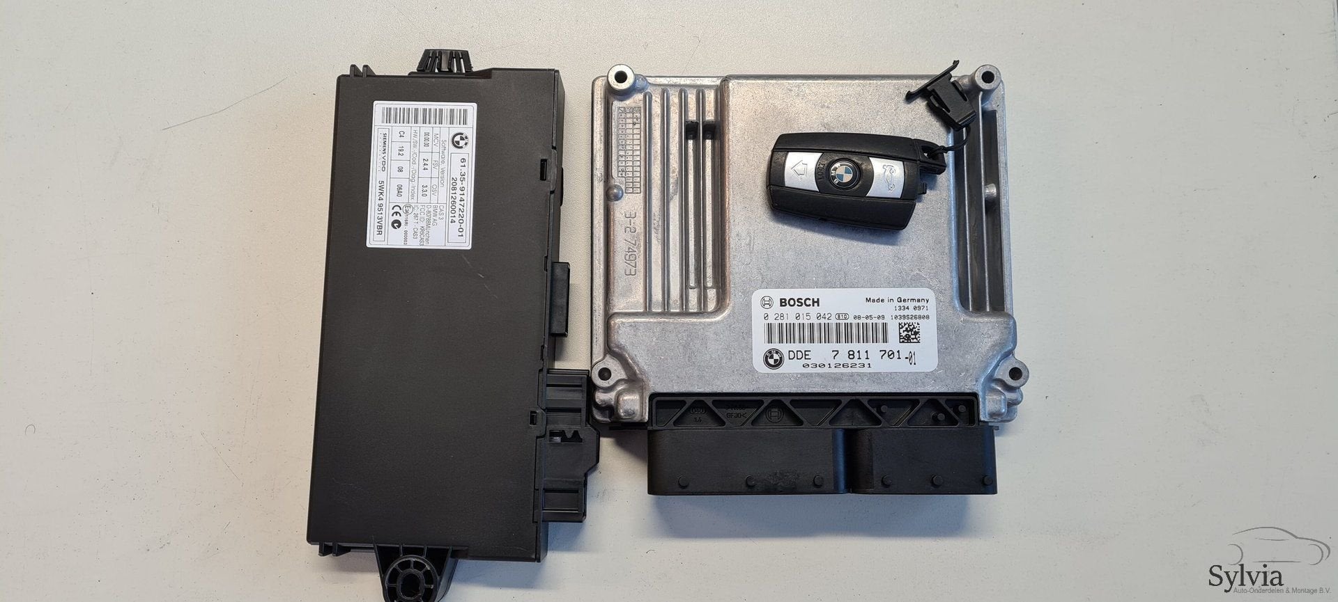 Startset Contactslot+ ECU CAS BMW 3 Serie E90 E91 318D N47 7, Gebruikt, -, -, Ophalen of Verzenden