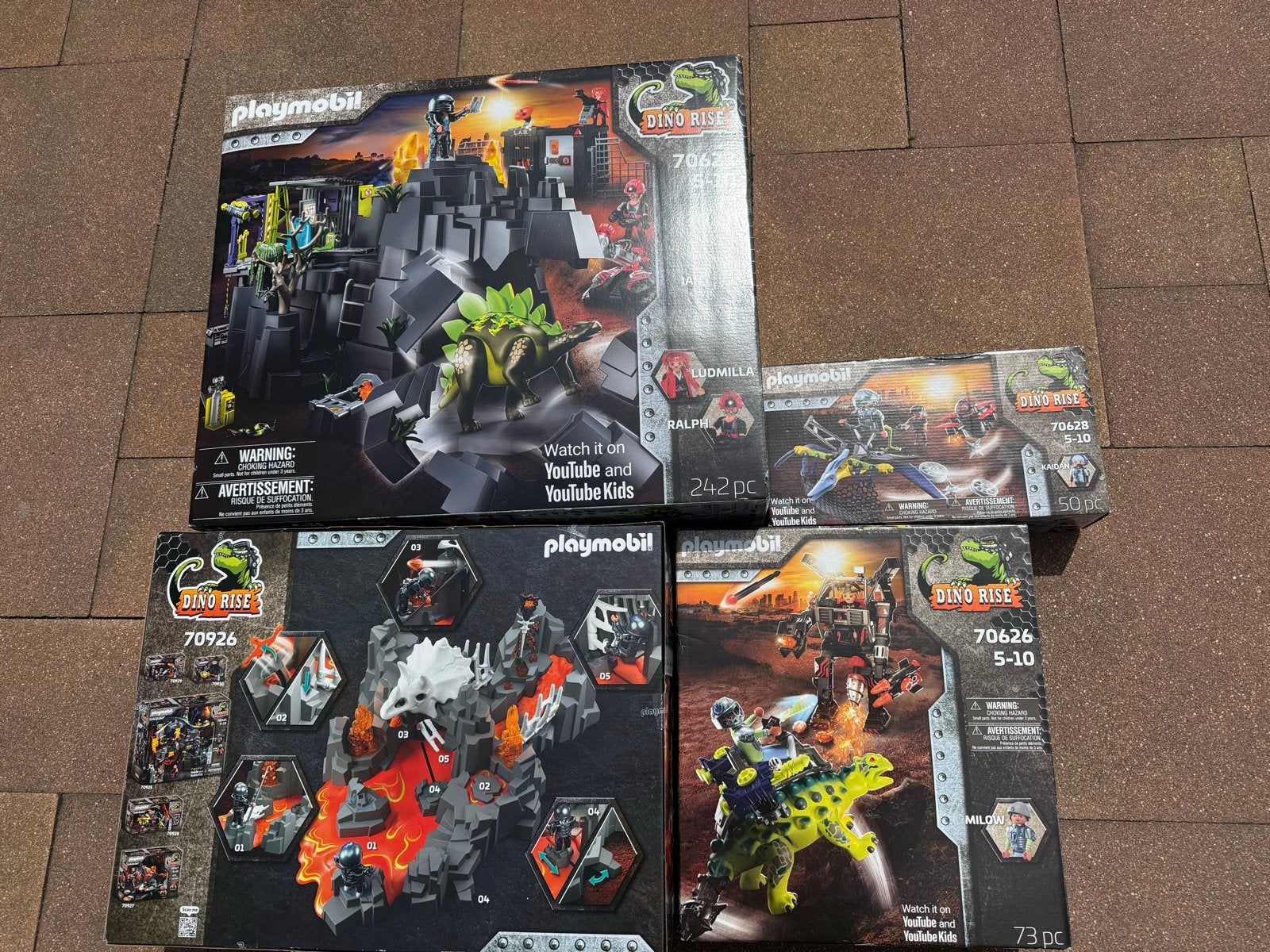 Playmobil Dino Rise sets: 70626, 70628, 70926, 70627, Ophalen of Verzenden, Gebruikt
