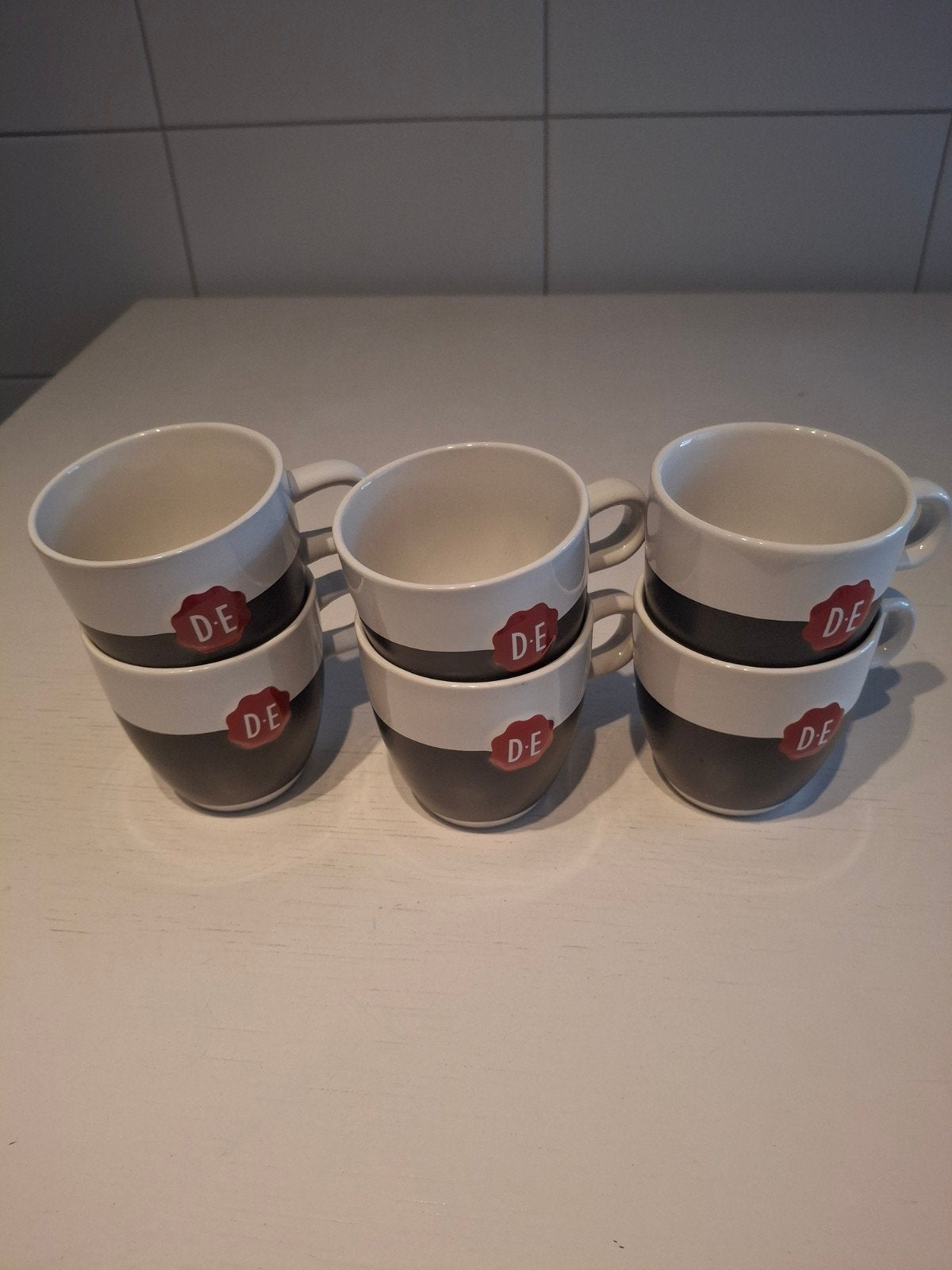 6 Douwe Egberts koffiekoppen - Nieuw, Ophalen