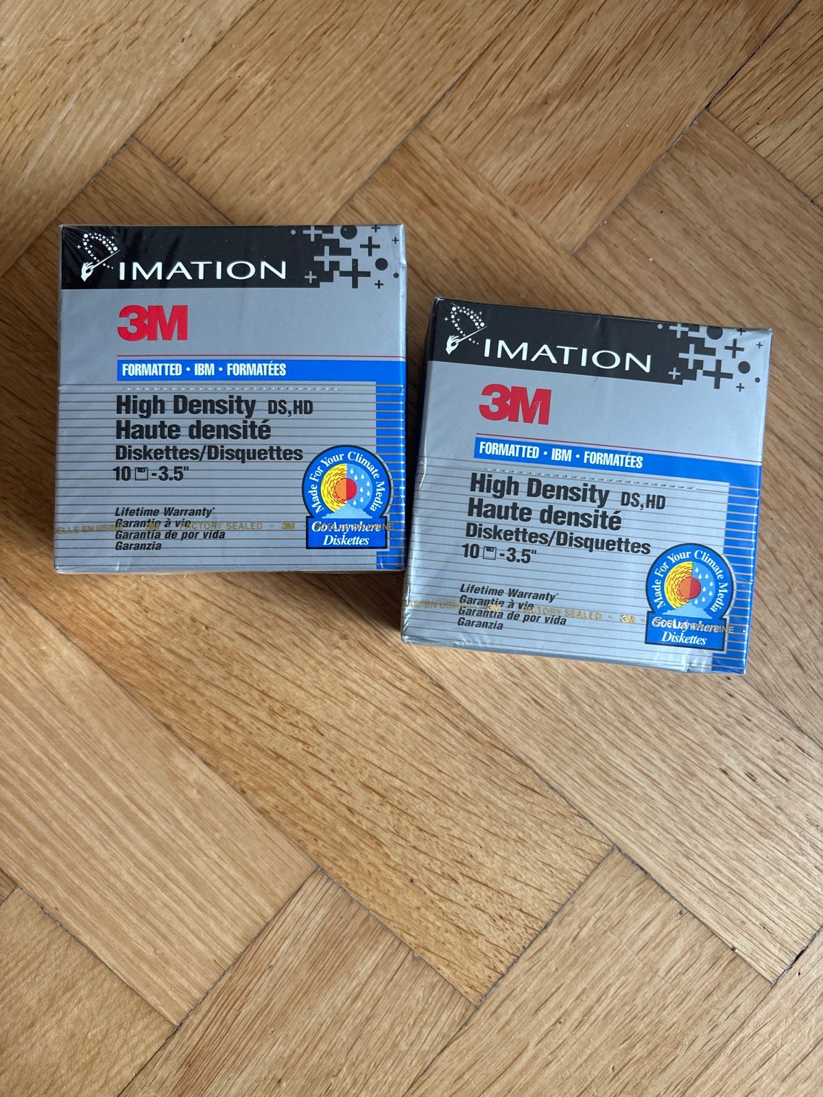 2x Imation 3M High Density DS,HD Diskettes 3.5" - Nieuw, Computers en Software, Overige Computers en Software, Ophalen of Verzenden