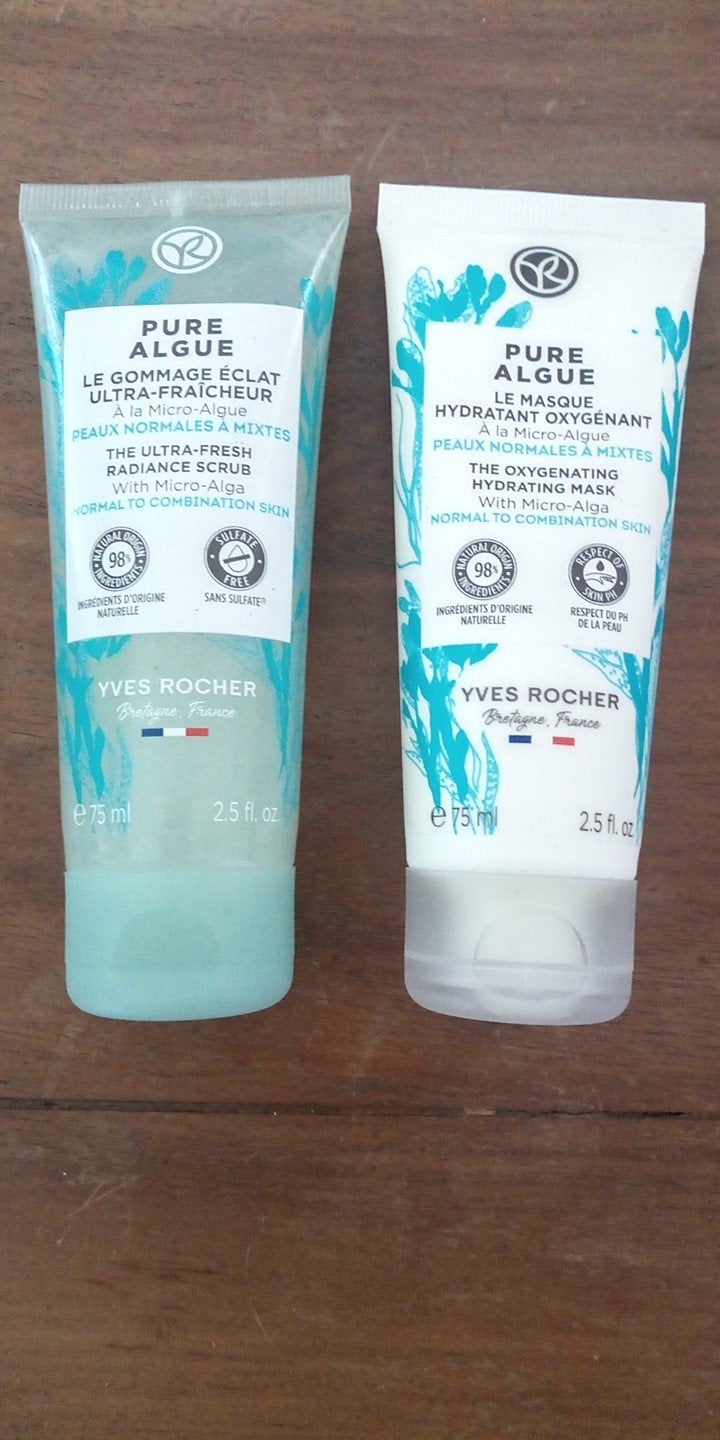 Yves Rocher - Pure Algue - Gezichtsscrub & Gezichtsmasker, Ophalen of Verzenden, Nieuw, Gehele gezicht, Overige typen
