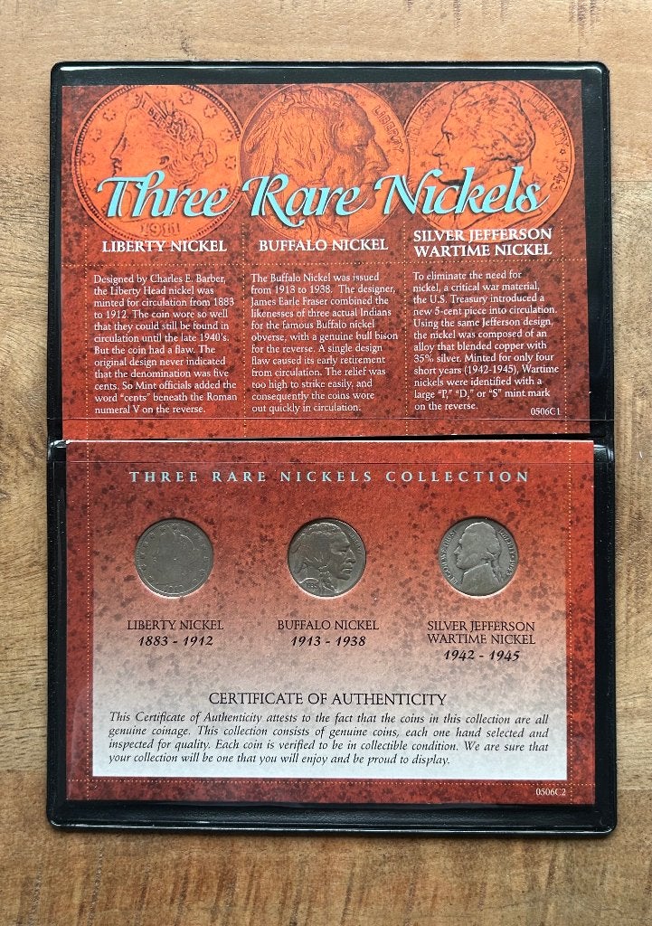Set van 3 Zeldzame Amerikaanse Nickels, Postzegels en Munten, Ophalen of Verzenden, Noord-Amerika