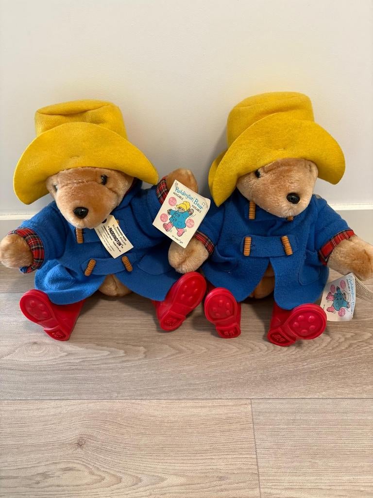 2 originele Paddington Beertjes met kaartjes, Ophalen of Verzenden, Zo goed als nieuw, Beer