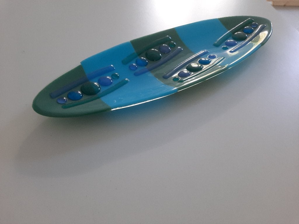 langwerpige glazen schaal, Schaal, Nieuw, Ophalen of Verzenden, Glas
