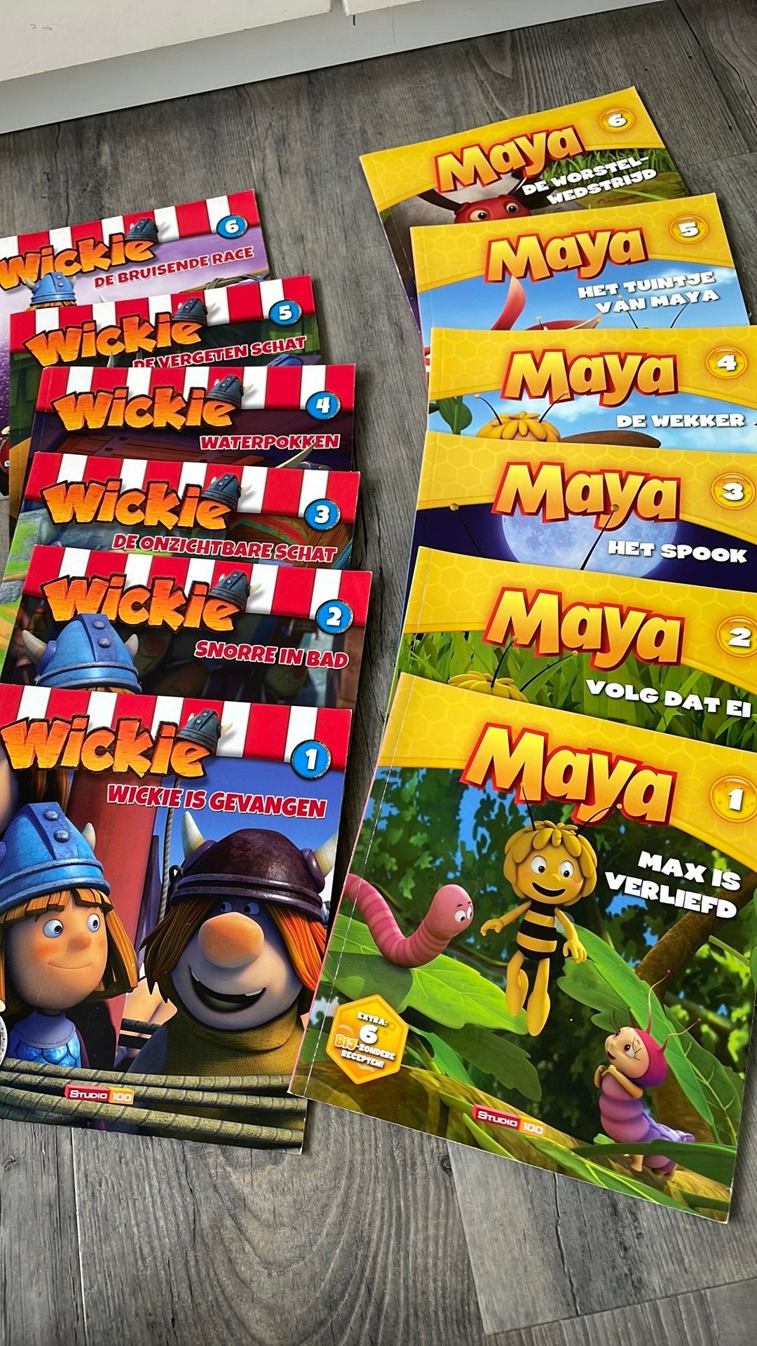 Wickie en Maya de Bij boeken set, Boeken, Ophalen of Verzenden, Gelezen, Fictie algemeen