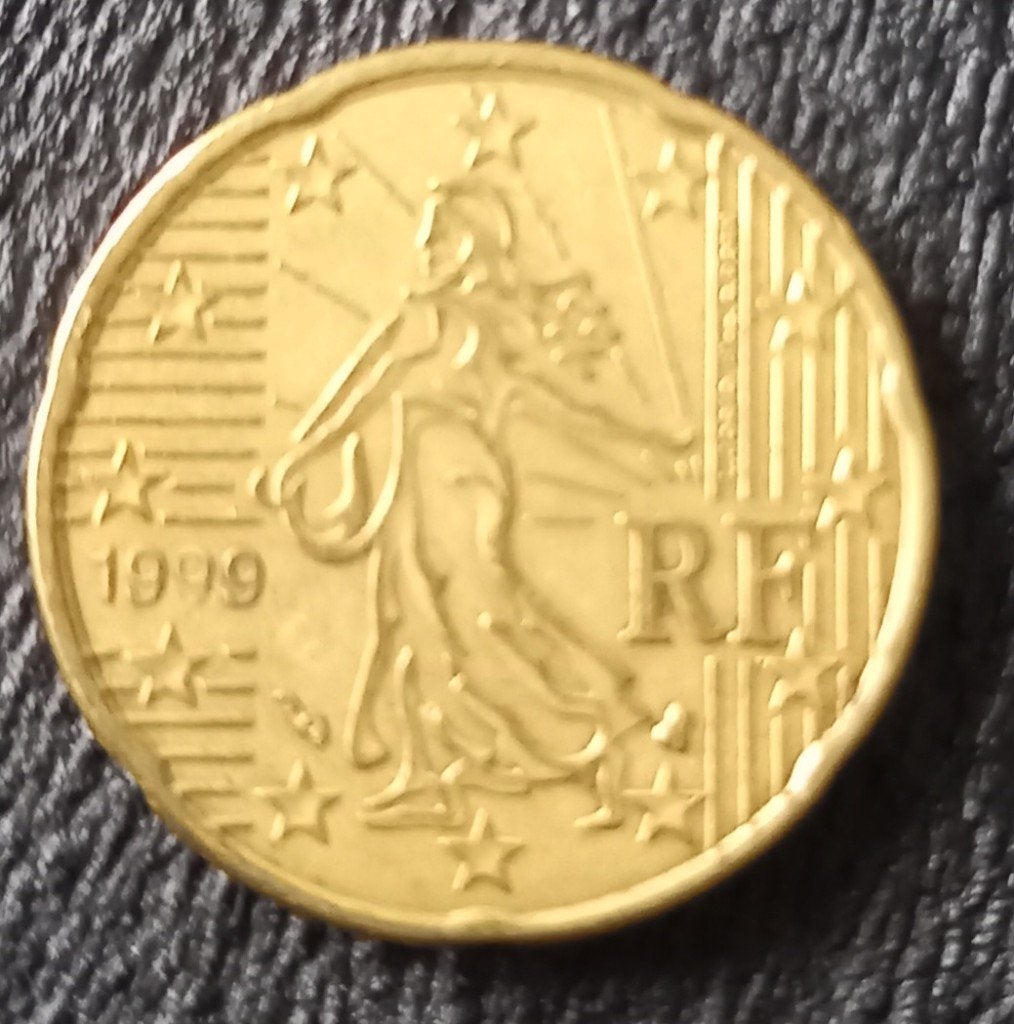 Frankrijk 20 eurocent 1999 misdruk, Postzegels en Munten, Munten | Europa | Euromunten, Ophalen of Verzenden, Frankrijk, 20 cent
