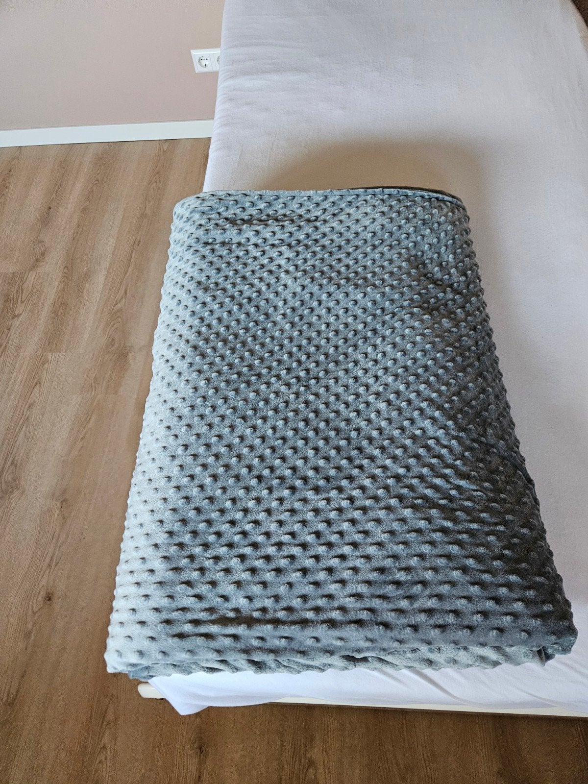 Verzwaringsdeken 10 kg, 150x200 + wasbare hoes., Ophalen, Eenpersoons, Grijs, Deken of Dekbed