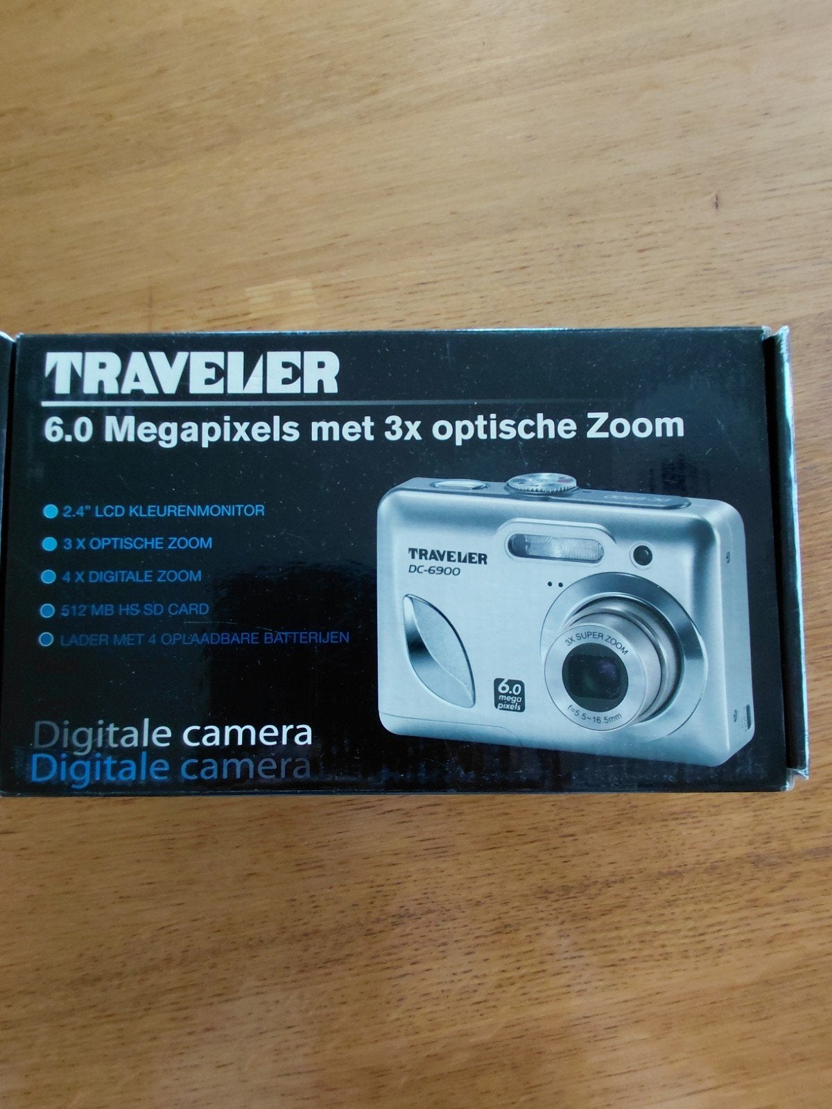 Traveler DC-6900 Digitale Camera - 6.0 MP, 3x Optische Zoom, Ingebouwde flitser, Gebruikt, Oplader, Ophalen of Verzenden