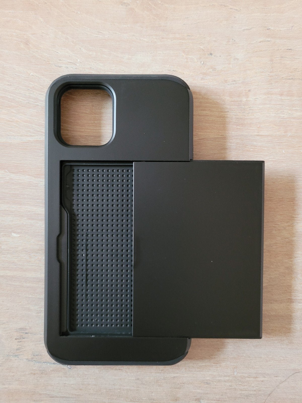 Backcover met Pasjeshouder voor iPhone 12 (Pro) Zwar, Kunststof, Zwart, Overige merken, Nieuw
