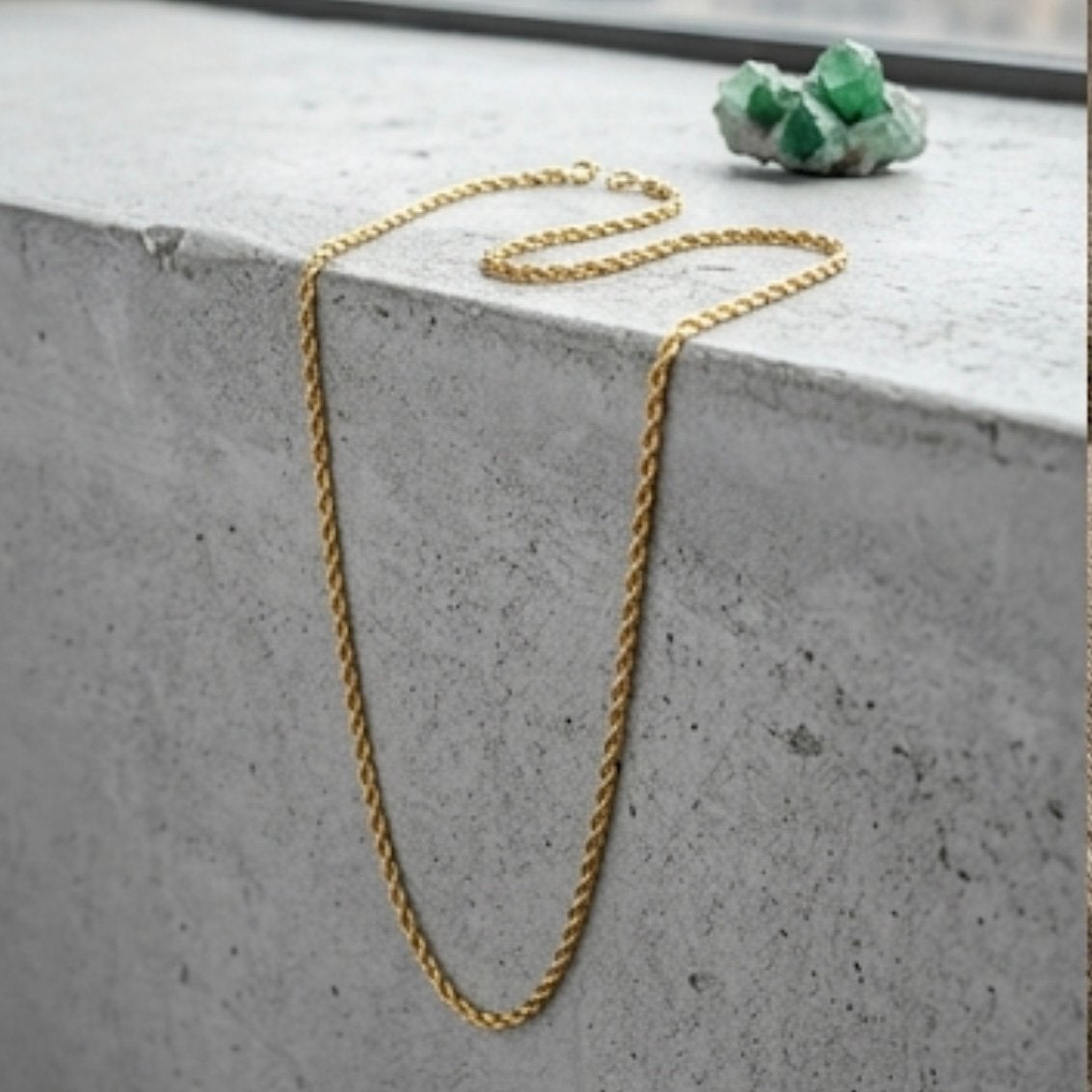 Gouden ketting 18k🇮🇹 Funetta de Cuerda, Ophalen of Verzenden, Nieuw, Goud