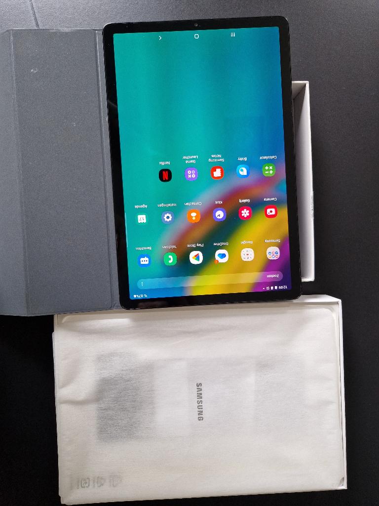 Samsung Galaxy Tab S5e WiFi 64GB Zwart + Samsung Book Cover, Computers en Software, Android Tablets, 10 inch, Ophalen of Verzenden