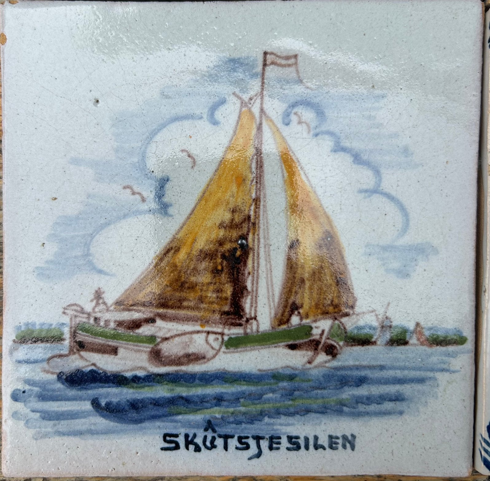 Prachtige schepen tegels ca.13x13 cm, Ophalen of Verzenden