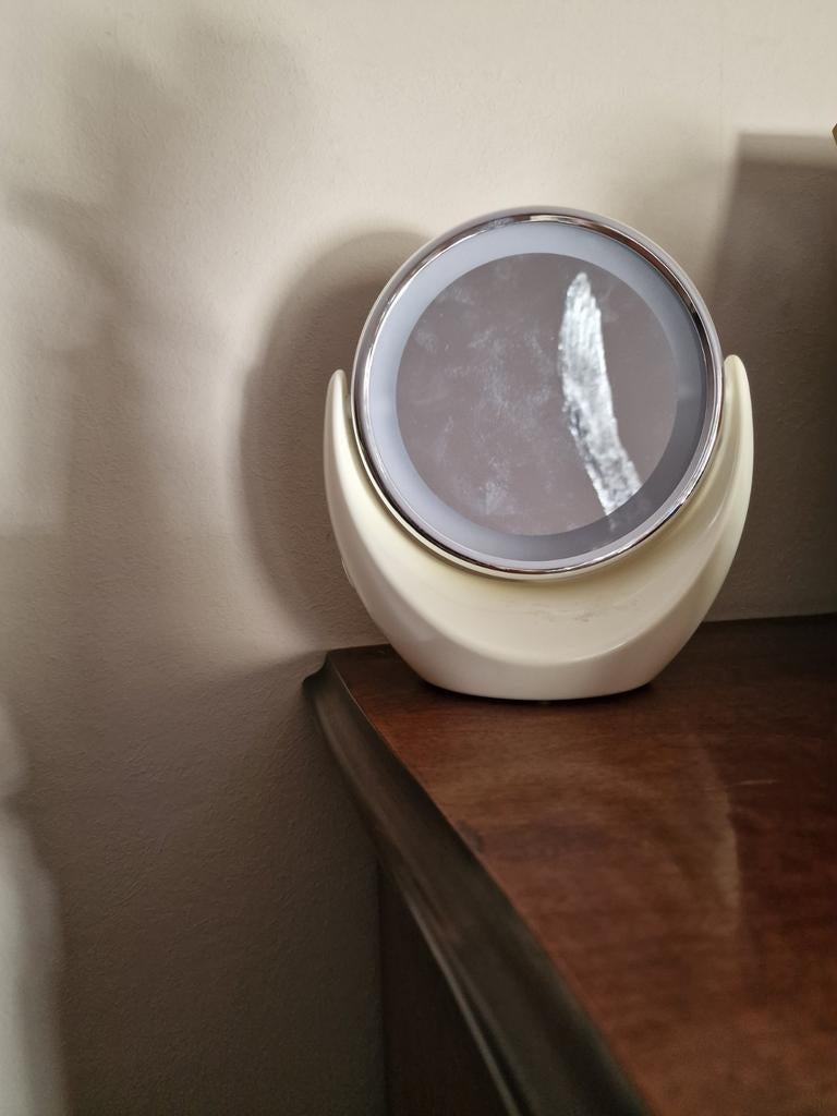Vintage Badkamer spiegel met verlichting, Ophalen of Verzenden, Huis en Inrichting