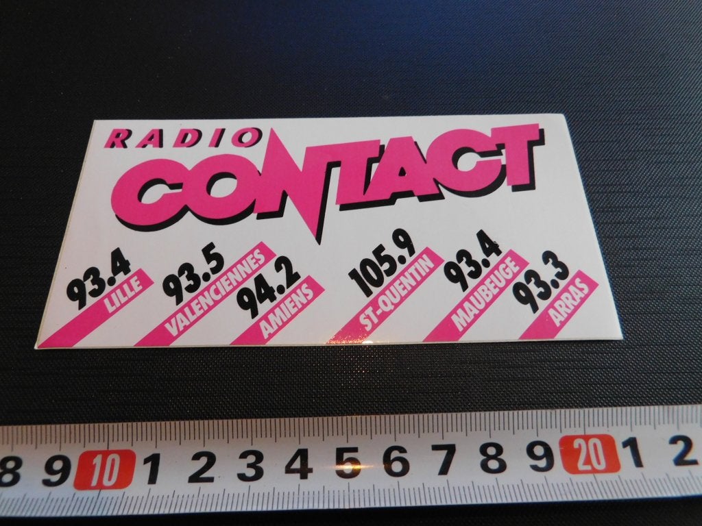 sticker Radio CONTACT Lille Valenciennes Amiens Maubeuge, Ophalen, Zo goed als nieuw