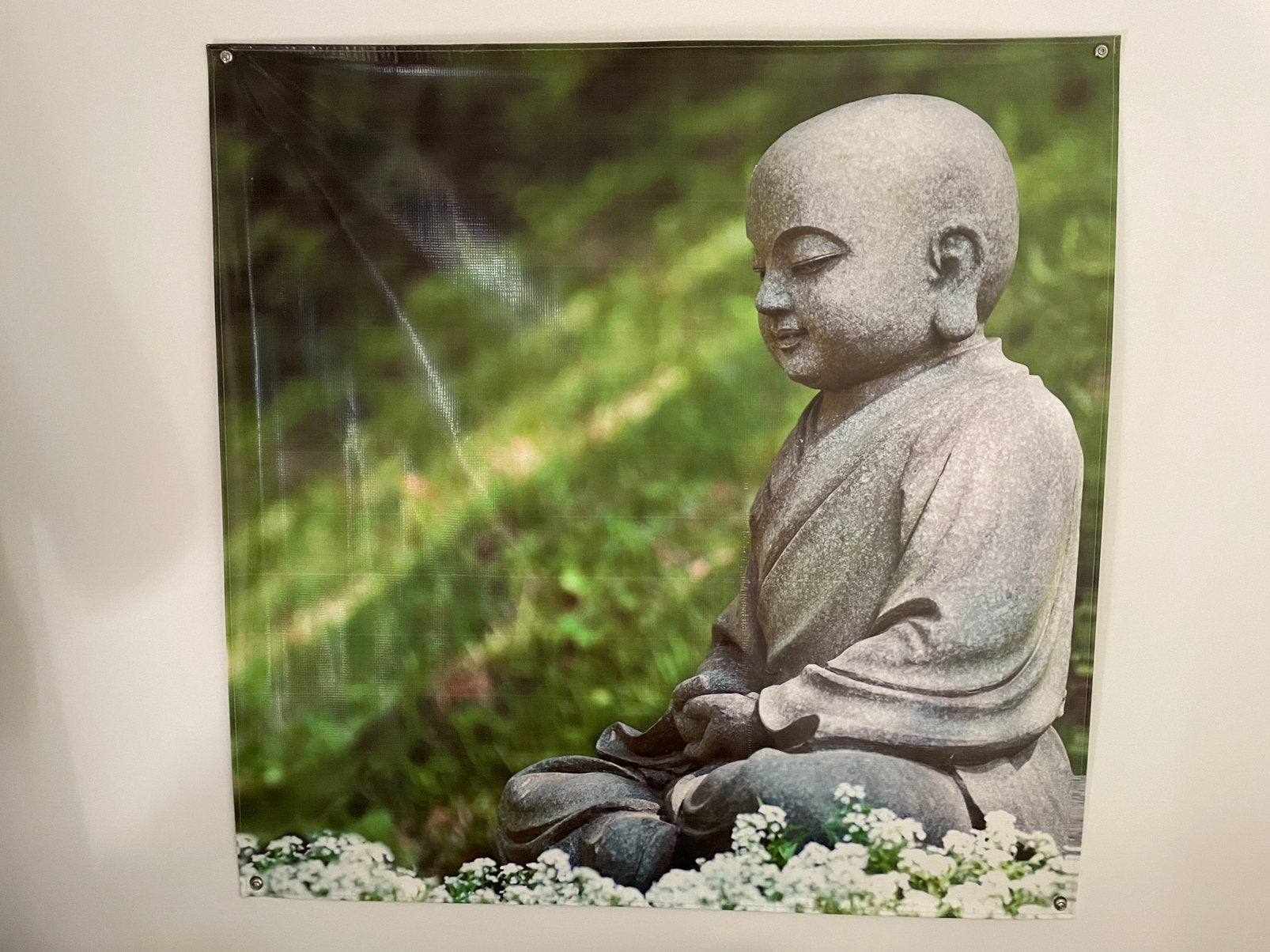 Tuinposter Boeddha 100x100 cm., Ophalen, Zo goed als nieuw