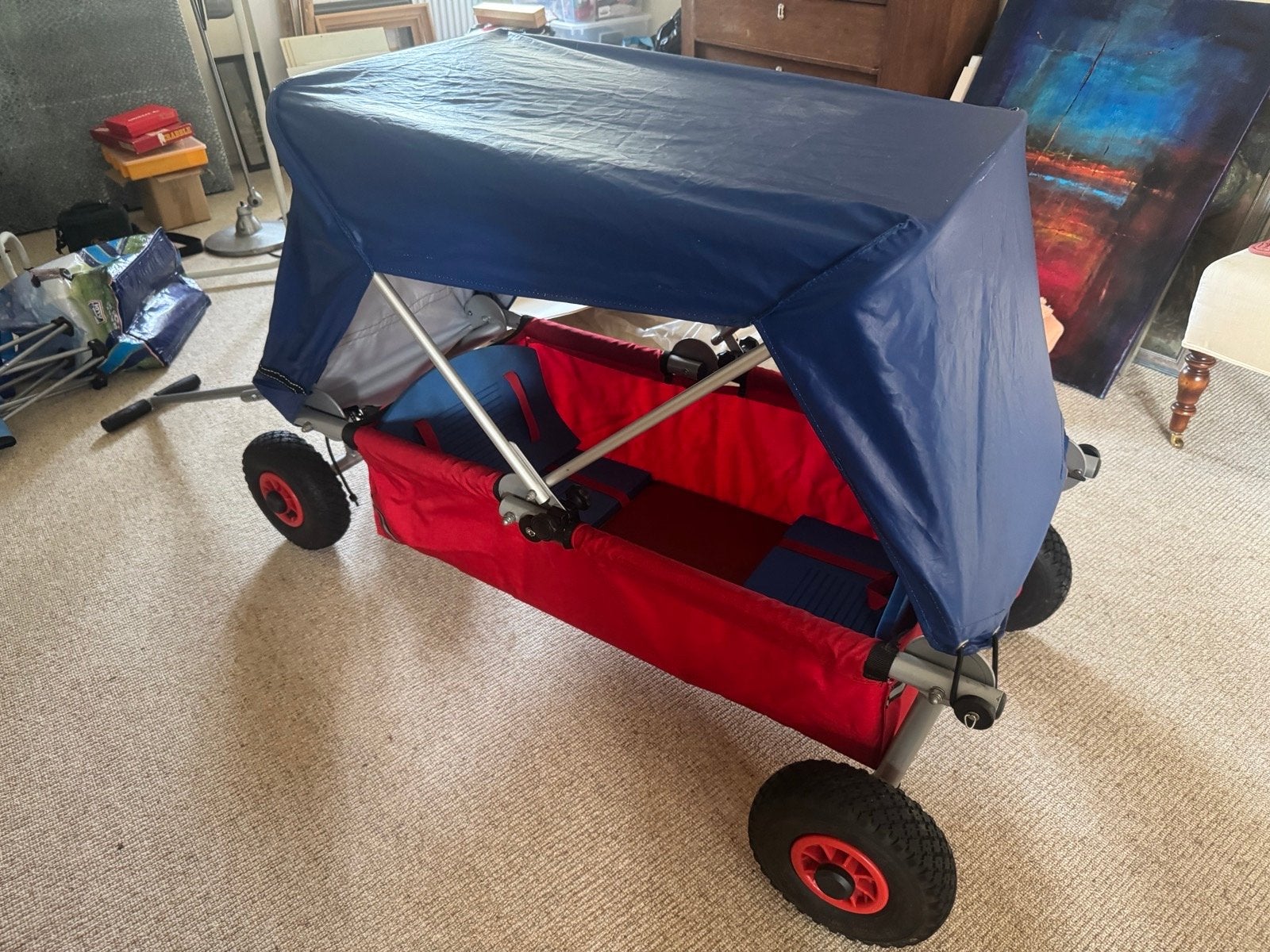 UlfBo comfort bolderkar met zonnekap en zitjes, Ophalen, Opvouwbaar, Zo goed als nieuw