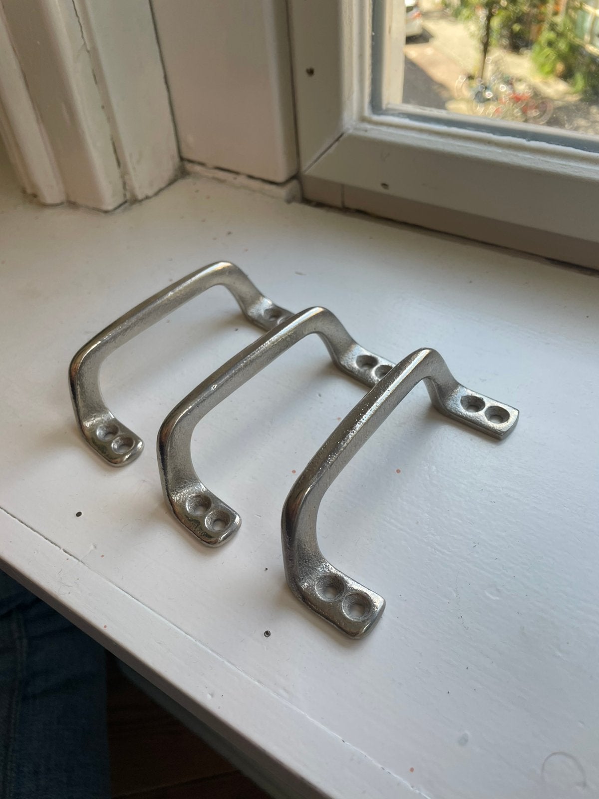 Greepjes voor schuifraam, Doe-het-zelf en Verbouw, Glas en Ramen, Ophalen of Verzenden, Zo goed als nieuw, Minder dan 80 cm, Overige typen
